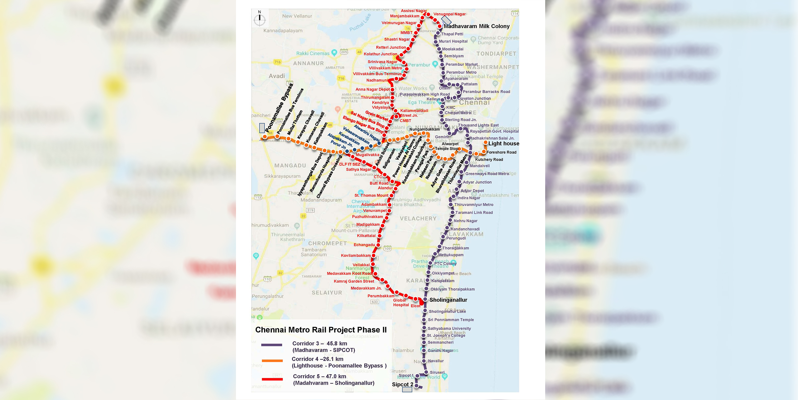 Chennai Metro phase 2, corridor 5: first U Girders erected