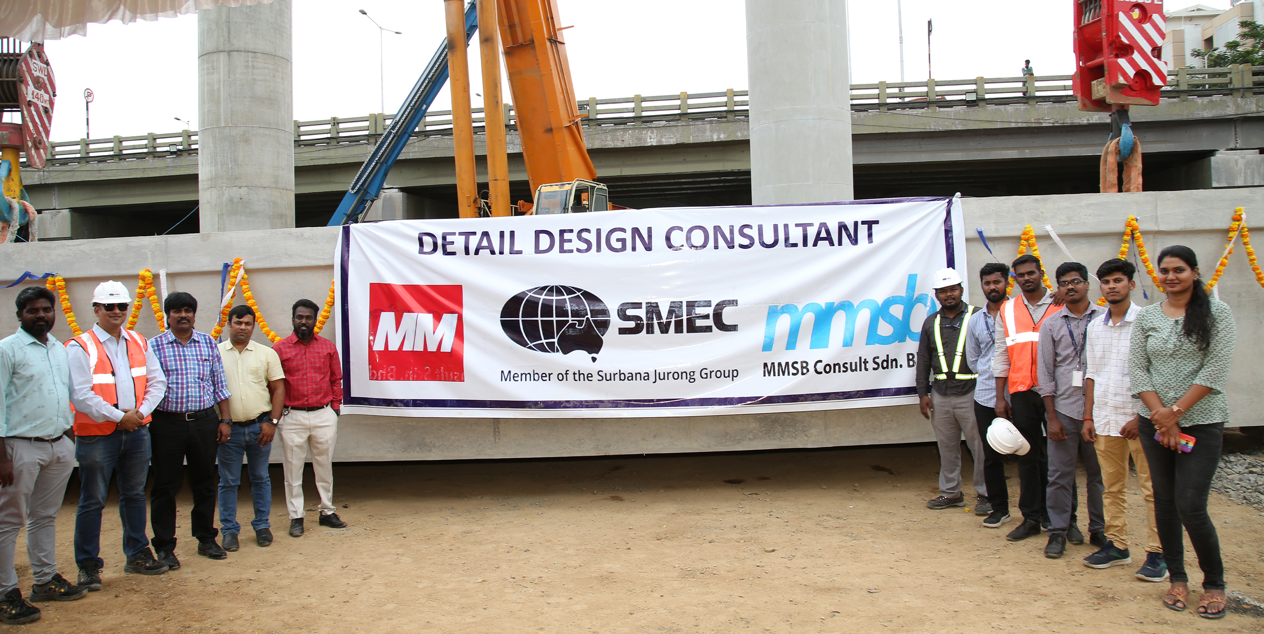 Chennai Metro phase 2, corridor 5: first U Girders erected