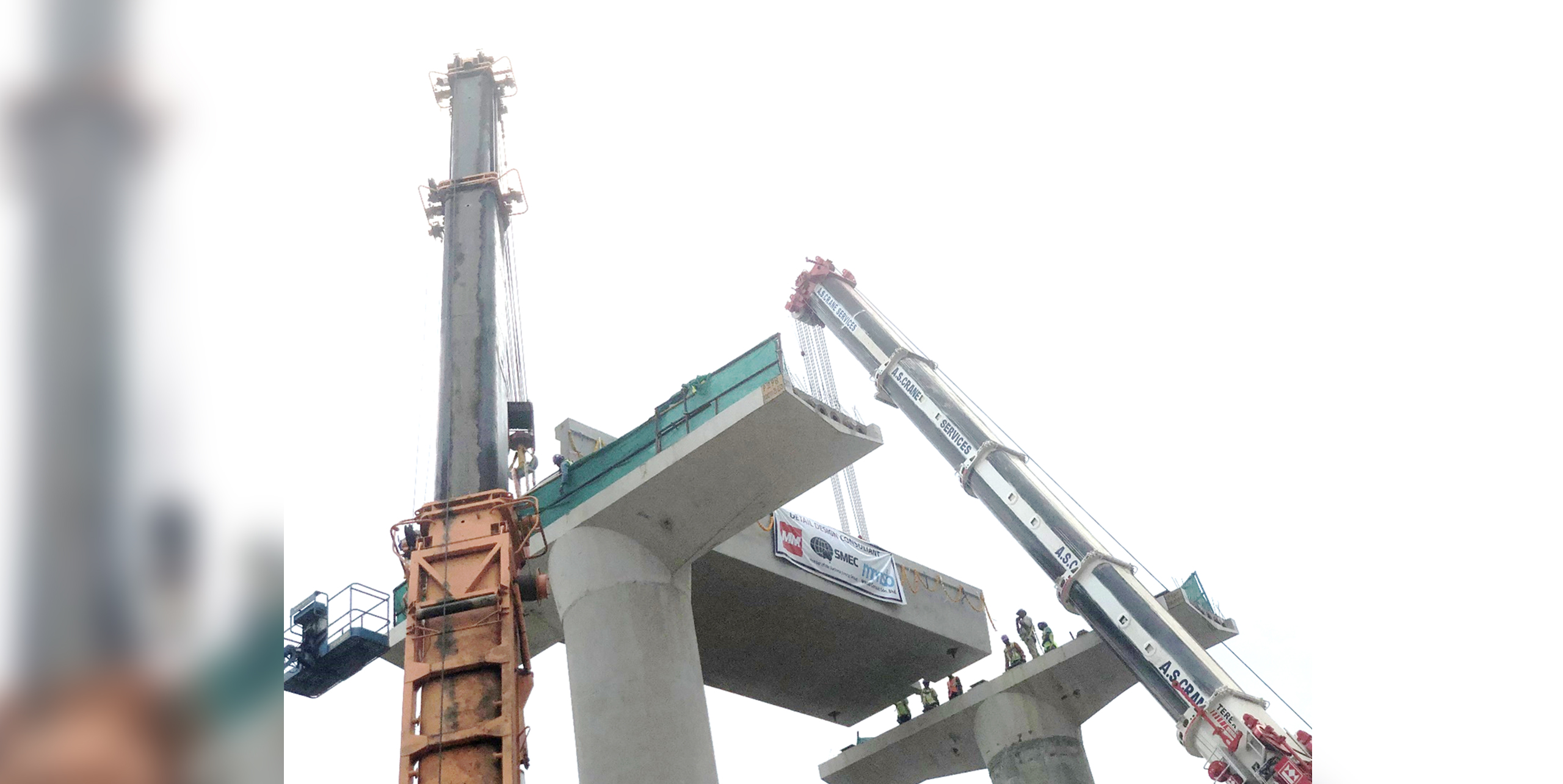 Chennai Metro phase 2, corridor 5: first U Girders erected